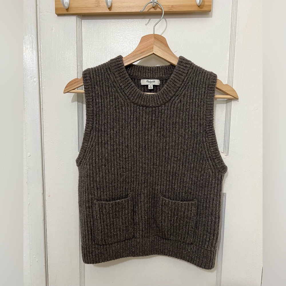 Madewell Brown Sleeveless Sweater Vest